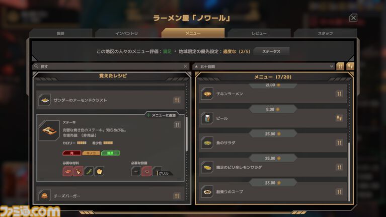 サイバーパンク飲食店経営シム『Nivalis Nights』レビュー