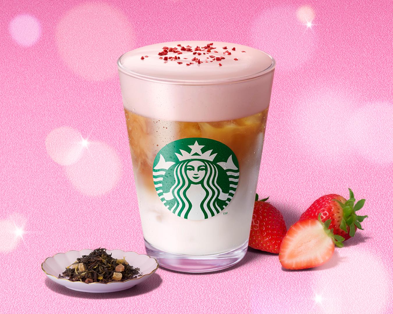 ジョイフルメドレー ストロベリー クリーミー ティー ラテ トールサイズ 650円(持ち帰り638円)
