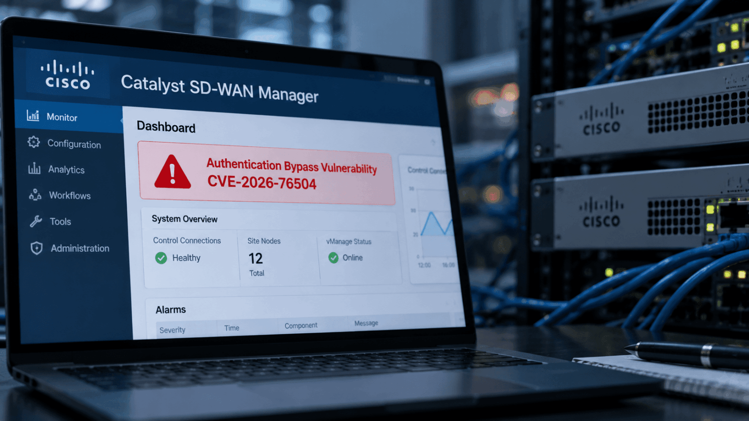 Cisco Catalyst SD-WAN Managerの認証回避 脆弱性:CVE-2026-76504がサイバー攻撃に悪用、CVSS 9.8・CISA KEVに追加