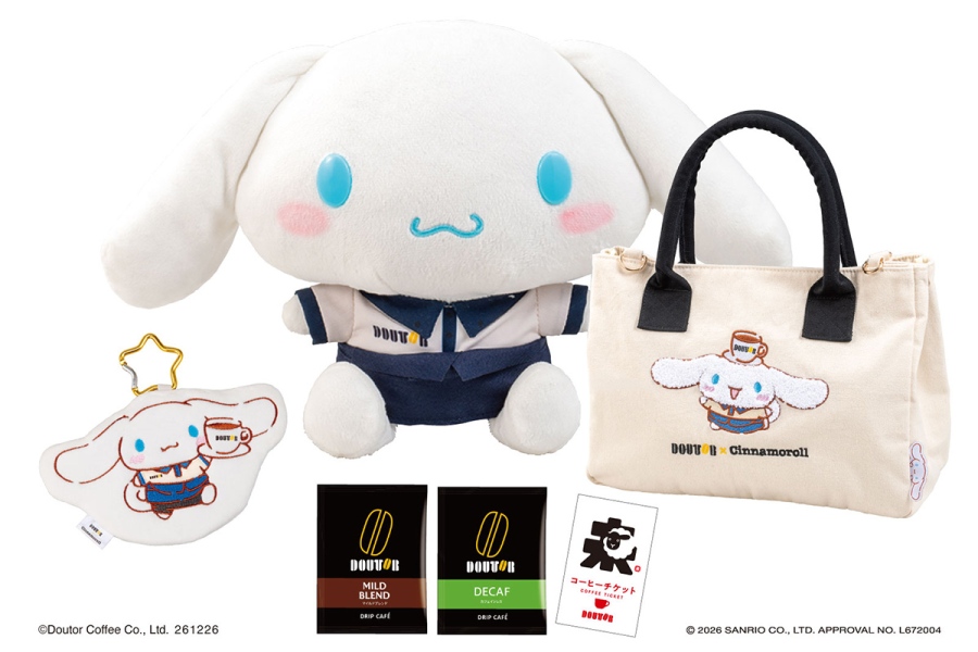 福袋2027「ドトール×シナモロール」オリジナルバッグセット（12,000円）