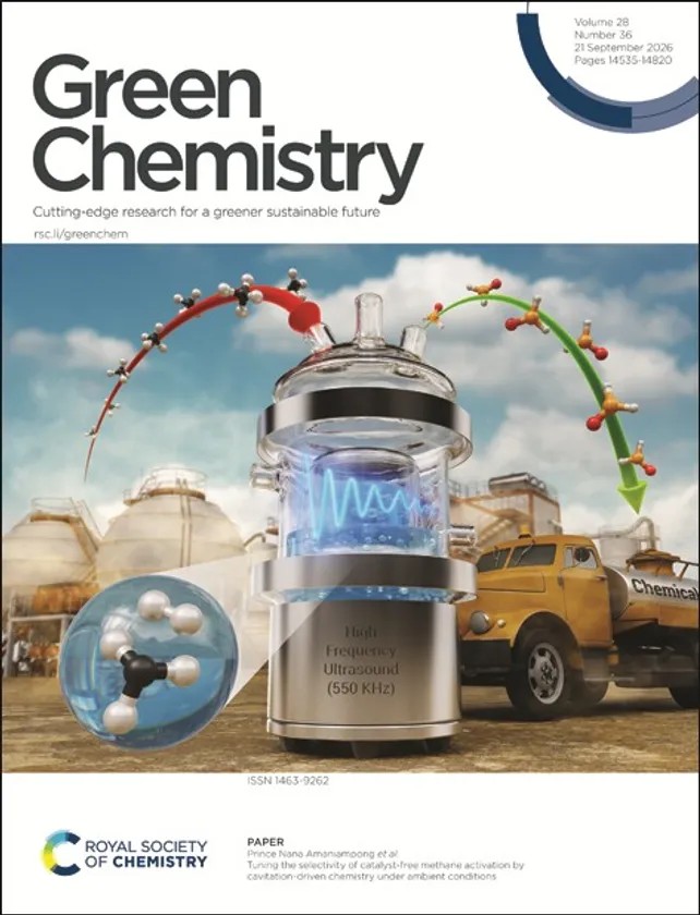 英国王立化学会の論文誌「Green Chemistry」の表紙に採用された写真