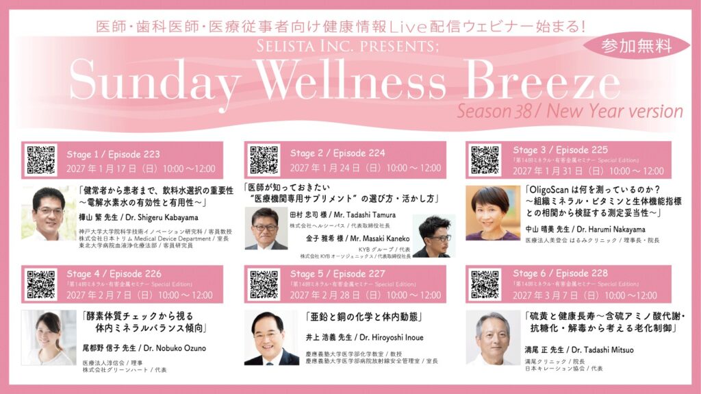 Sunday Wellness Breeze Season 38 New Year version 全6 Stage告知ビジュアル