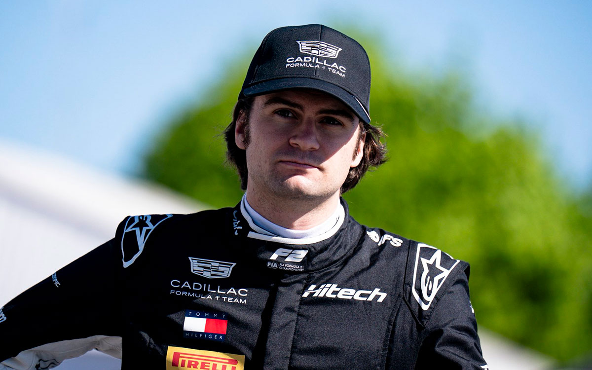 パドックに立つコルトン・ハータ（ハイテック）、2026年5月22日(金) FIA-F2選手権第3戦モントリオール（ジル・ヴィルヌーヴ・サーキット）