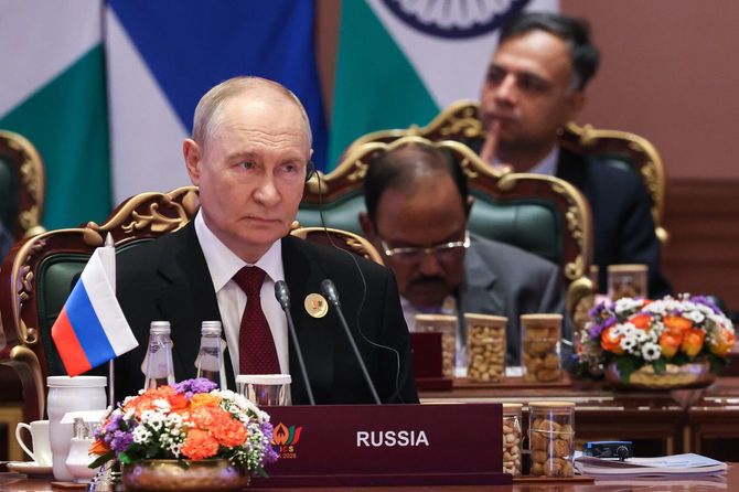 ロシアのプーチン大統領＝2026年9月13日、インド・ニューデリー