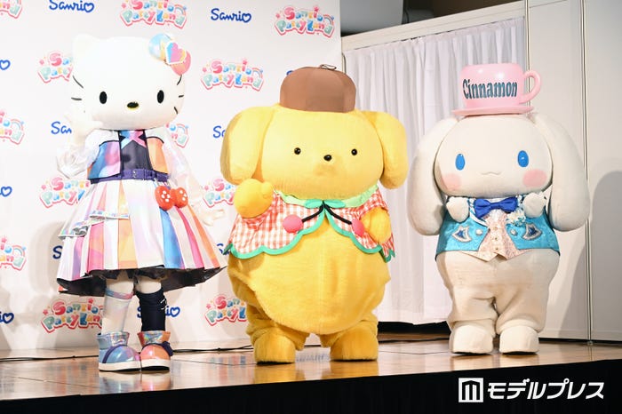 ハローキティ、ポムポムプリン、シナモロール（C）モデルプレス