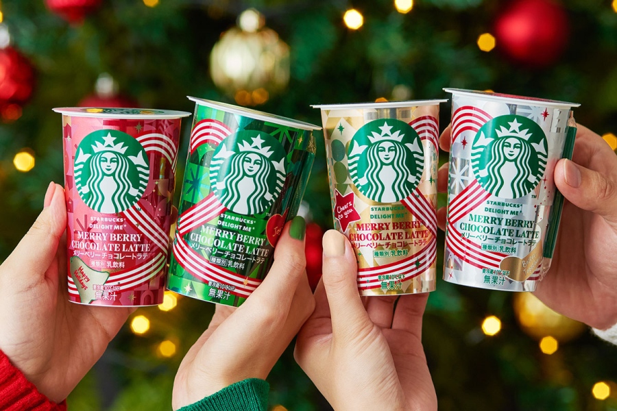 11月3日からコンビニで発売される新商品「スターバックス DELIGHT ME メリーベリーチョコレートラテ」（スーパーでは11月10日発売）