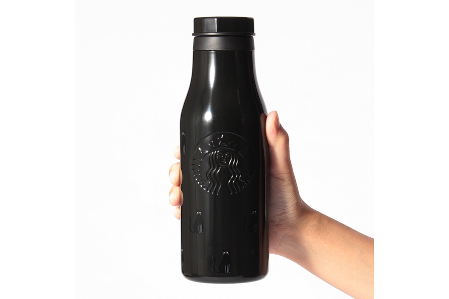 ハロウィン2026ステンレスロゴボトルキャットグローインザダーク（473ml・4950円）