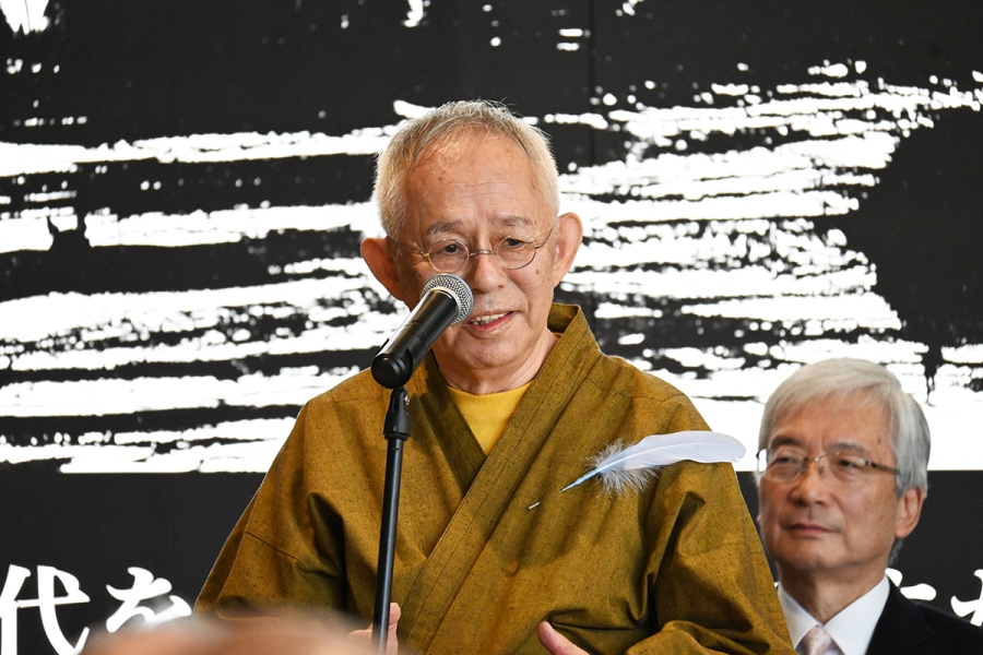 『禅とジブリ』京都展の開会式に登場した鈴木敏夫（10月2日・京都市京セラ美術館／Lmaga.jp撮影）